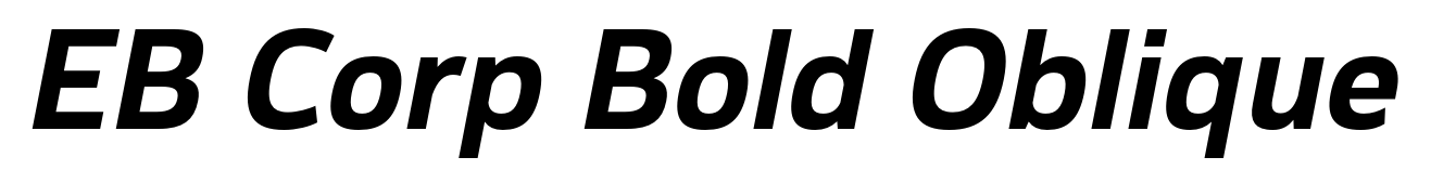 EB Corp Bold Oblique